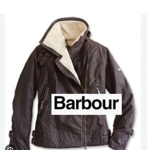 Barbour Brown Jacket with Cream Lining